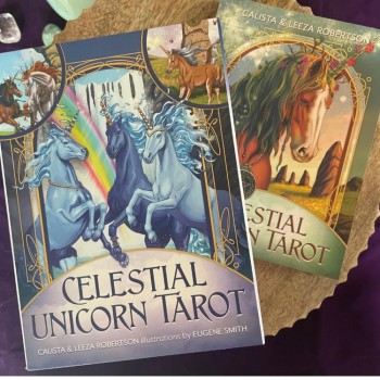 Kosmetinis defektas Celestial Unicorn Taro kortos Llewellyn